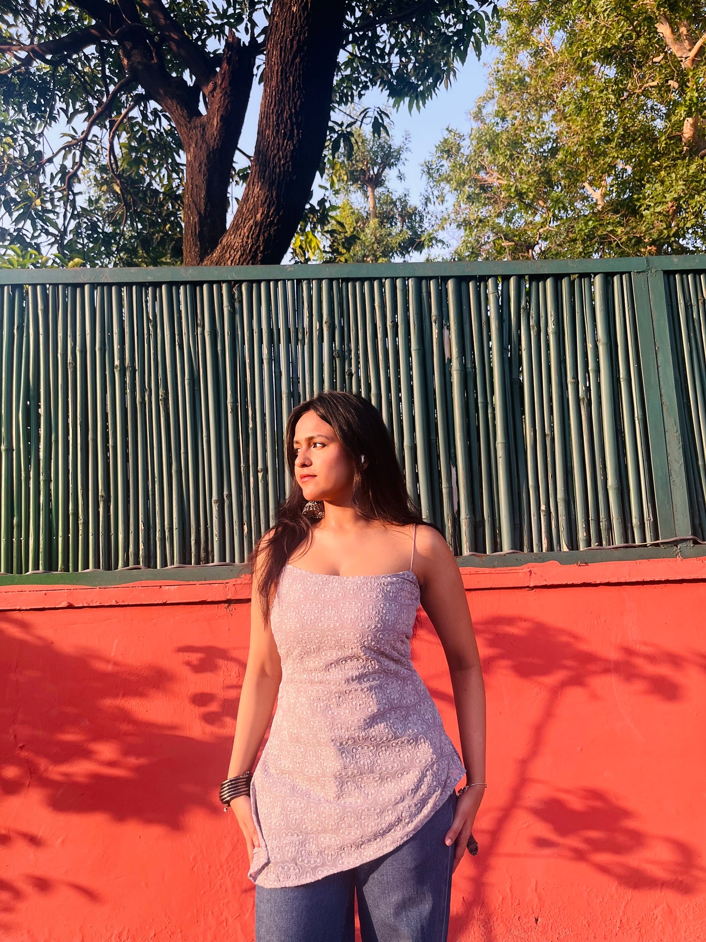 Grey asymmetrical kurti