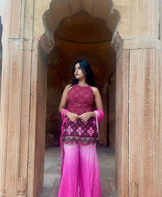 Pink ombré kurti
