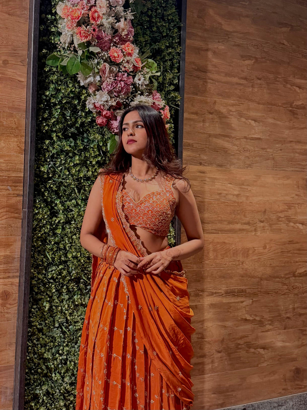 Kesar draped lehenga