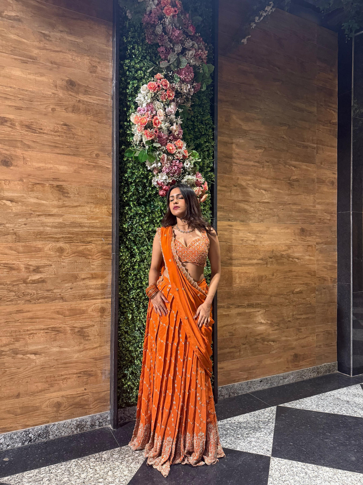 Kesar draped lehenga