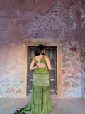 Olive green sharara set